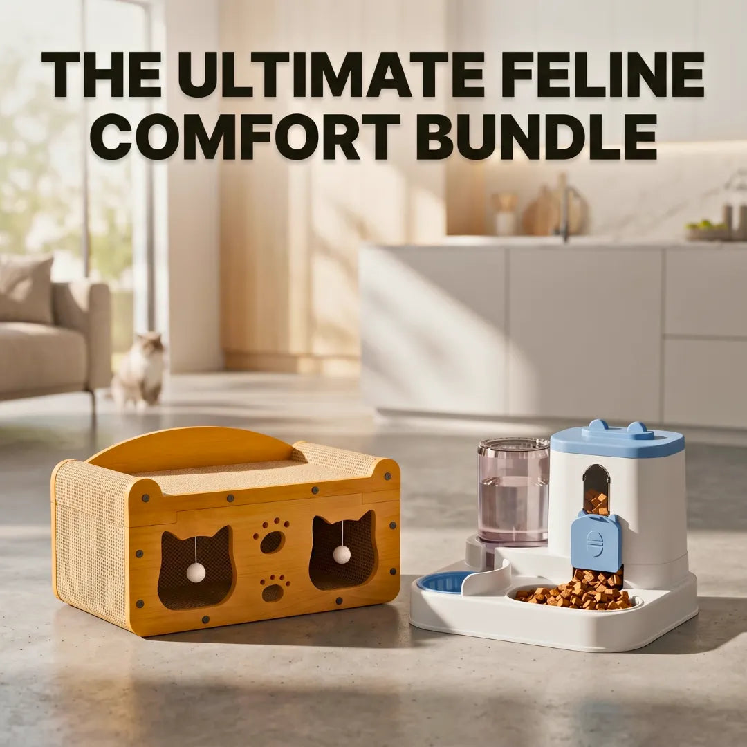 2 in 1 automatic cat feeder and water dispenser