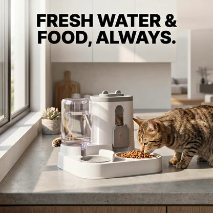 2 in 1 automatic pet feeder waterer