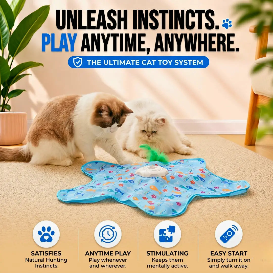 automatic cat feather toy