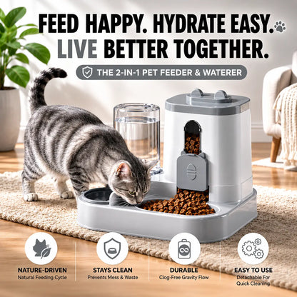 automatic pet water refill feeder