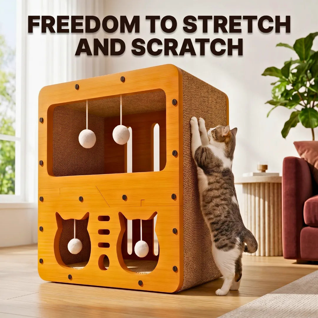  House Multifunctional Corrugated Paper Cat