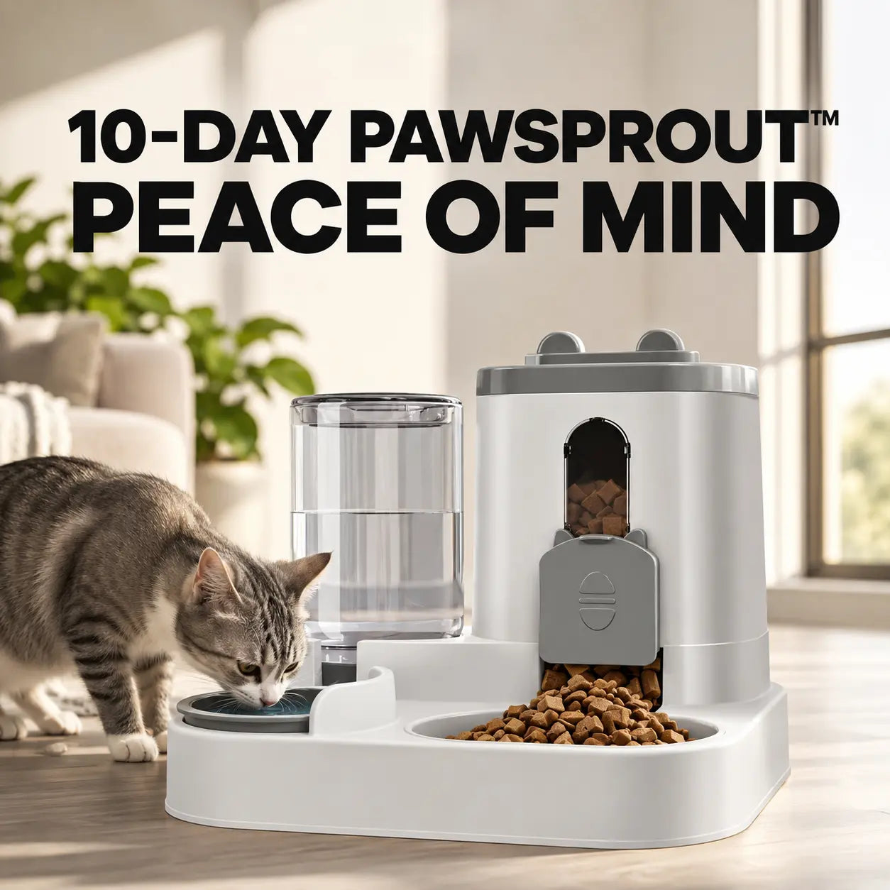 gravity pet feeder water dispenser